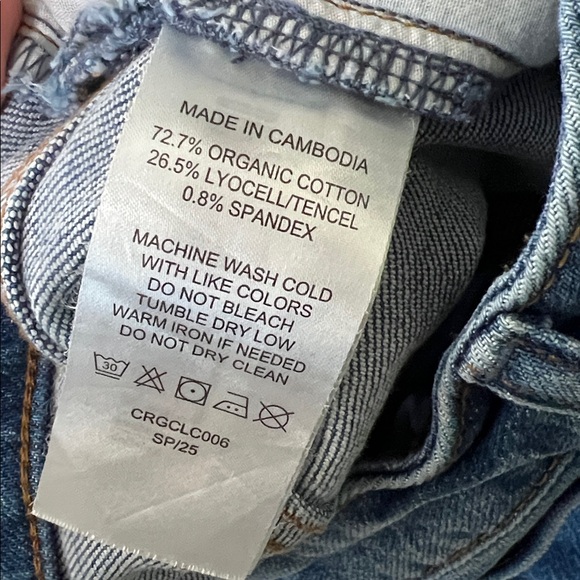 Quince Bella Stretch Relaxed Straight Jeans Size 31 Wide leg Organic Cotton - Picture 10 of 13